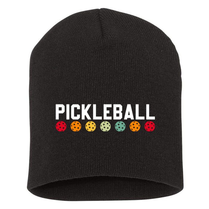 Pickleball Vintage Short Acrylic Beanie