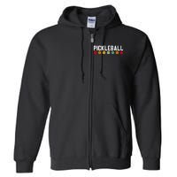 Pickleball Vintage Full Zip Hoodie