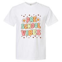 Preschool Vibes PreK Team Retro First Day Of School Garment-Dyed Heavyweight T-Shirt