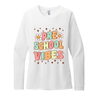 Preschool Vibes PreK Team Retro First Day Of School Womens CVC Long Sleeve Shirt