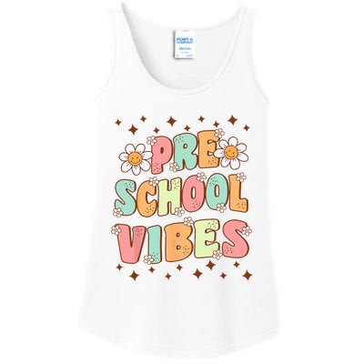 Preschool Vibes PreK Team Retro First Day Of School Ladies Essential Tank