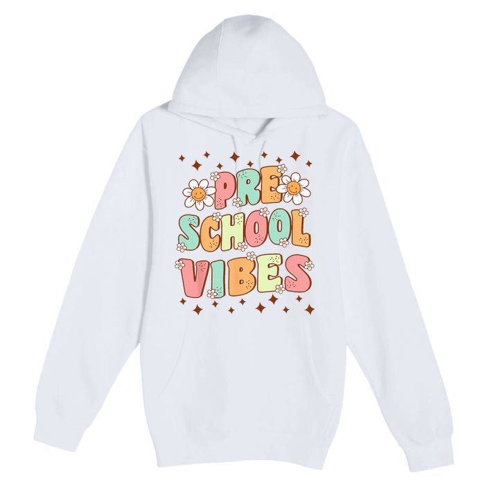 Preschool Vibes PreK Team Retro First Day Of School Premium Pullover Hoodie