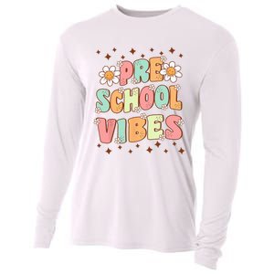 Preschool Vibes PreK Team Retro First Day Of School Cooling Performance Long Sleeve Crew