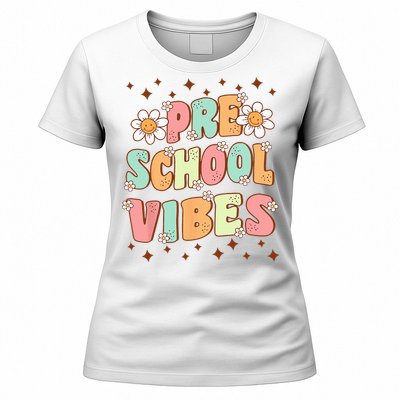 Preschool Vibes PreK Team Retro First Day Of School Women's T-Shirt