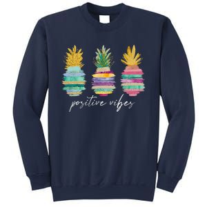 Positive Vibe Pineapple Transfer Day Infertility Ivf Mom Dad Sweatshirt