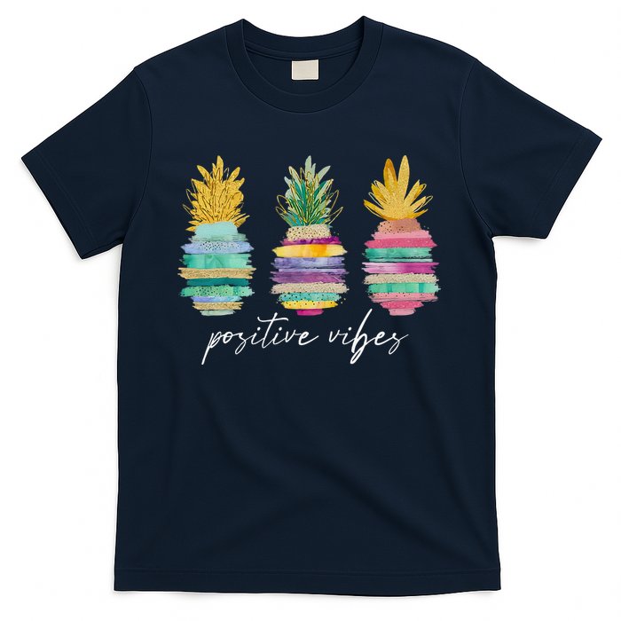 Positive Vibe Pineapple Transfer Day Infertility Ivf Mom Dad T-Shirt