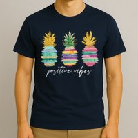 Positive Vibe Pineapple Transfer Day Infertility Ivf Mom Dad T-Shirt