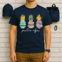 Positive Vibe Pineapple Transfer Day Infertility Ivf Mom Dad T-Shirt