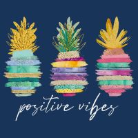 Positive Vibe Pineapple Transfer Day Infertility Ivf Mom Dad T-Shirt