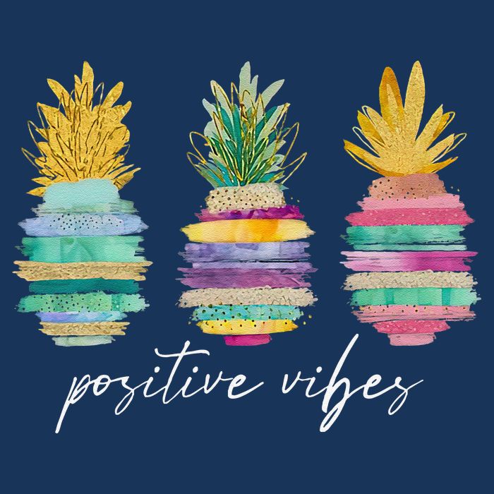 Positive Vibe Pineapple Transfer Day Infertility Ivf Mom Dad T-Shirt
