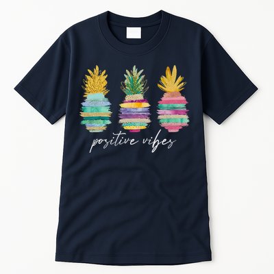 Positive Vibe Pineapple Transfer Day Infertility Ivf Mom Dad Tall T-Shirt