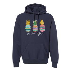 Positive Vibe Pineapple Transfer Day Infertility Ivf Mom Dad Premium Hoodie