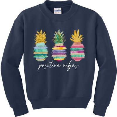 Positive Vibe Pineapple Transfer Day Infertility Ivf Mom Dad Kids Sweatshirt
