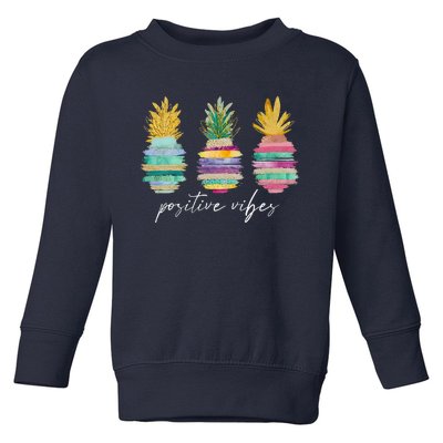 Positive Vibe Pineapple Transfer Day Infertility Ivf Mom Dad Toddler Sweatshirt