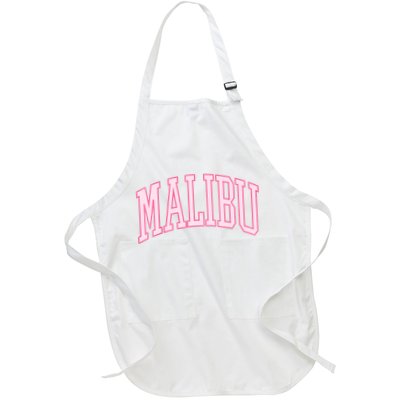 Preppy Varsity Pink Malibu CA California Font Apron