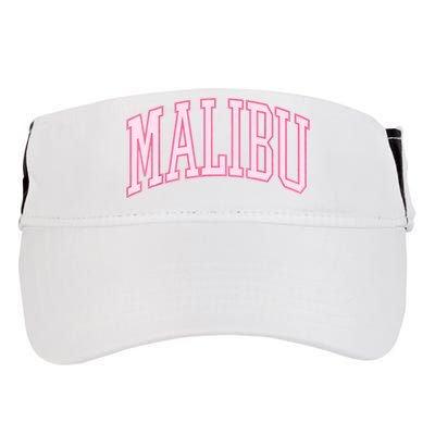 Preppy Varsity Pink Malibu CA California Font Adult Drive Performance Visor