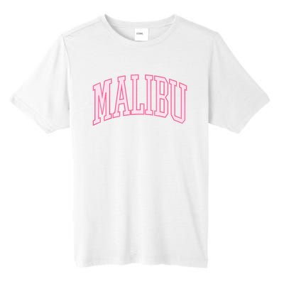 Preppy Varsity Pink Malibu CA California Font Tall Fusion ChromaSoft Performance T-Shirt