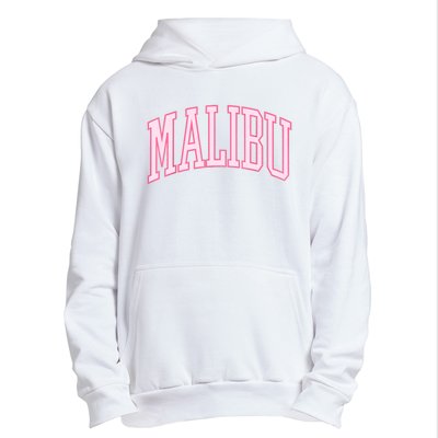 Preppy Varsity Pink Malibu CA California Font Urban Pullover Hoodie