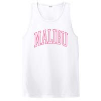 Preppy Varsity Pink Malibu CA California Font PosiCharge Competitor Tank