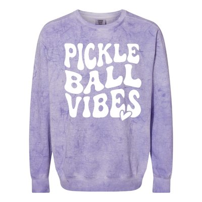 Pickleball Vibes Play Pickleball With Love Colorblast Crewneck Sweatshirt