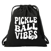 Pickleball Vibes Play Pickleball With Love Drawstring Bag