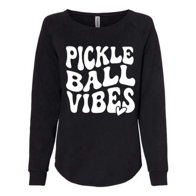 Pickleball Vibes Play Pickleball With Love Womens California Wash Sweatshirt