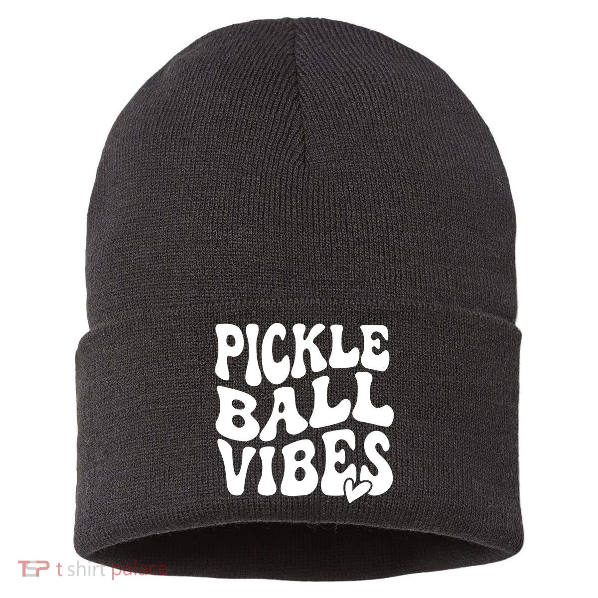 Pickleball Vibes Play Pickleball With Love Sustainable Knit Beanie
