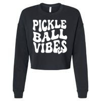 Pickleball Vibes Play Pickleball With Love Cropped Pullover Crew
