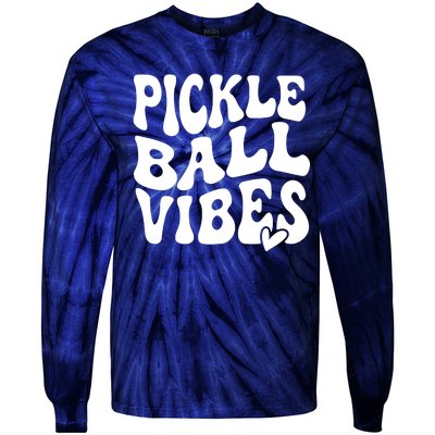 Pickleball Vibes Play Pickleball With Love Tie-Dye Long Sleeve Shirt