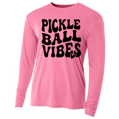 Pickleball Vibes Play Pickleball With Love Cooling Performance Long Sleeve Crew