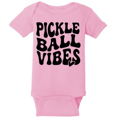 Pickleball Vibes Play Pickleball With Love Baby Bodysuit