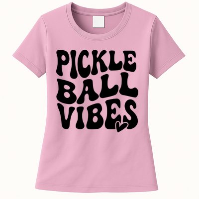 Pickleball Vibes Play Pickleball With Love Womens T-Shirt