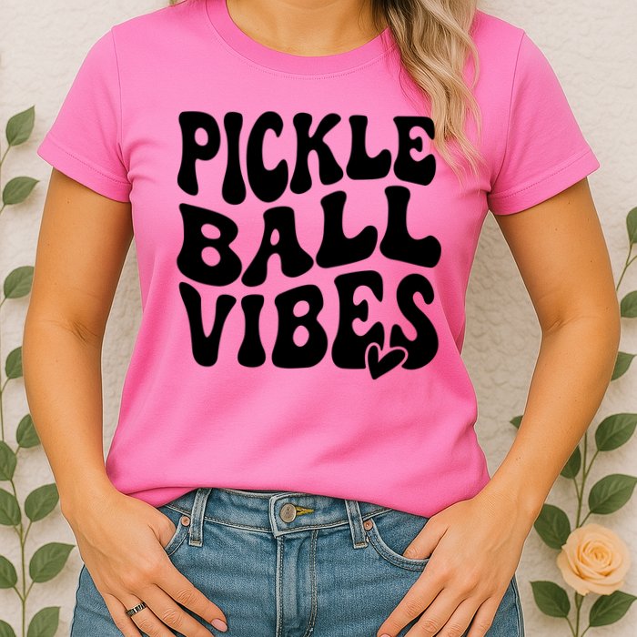 Pickleball Vibes Play Pickleball With Love Womens T-Shirt