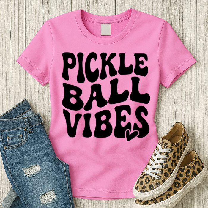 Pickleball Vibes Play Pickleball With Love Womens T-Shirt