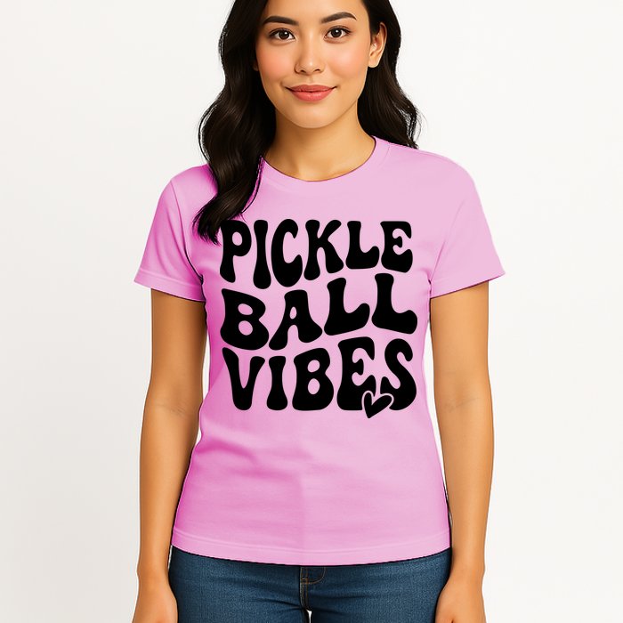 Pickleball Vibes Play Pickleball With Love Womens T-Shirt