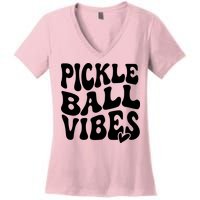 Pickleball Vibes Play Pickleball With Love Women's V-Neck T-Shirt