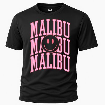 Preppy Varsity Pink Malibu California Cooling Performance Crew T-Shirt