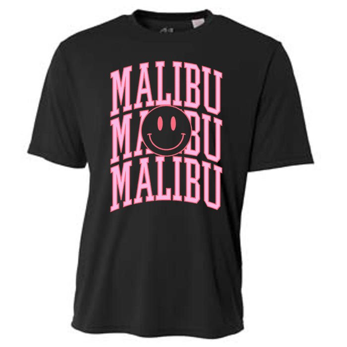 Preppy Varsity Pink Malibu California Cooling Performance Crew T-Shirt