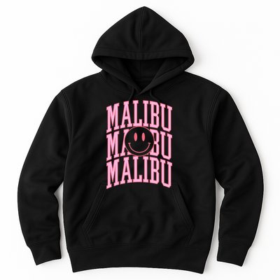 Preppy Varsity Pink Malibu California Hoodie