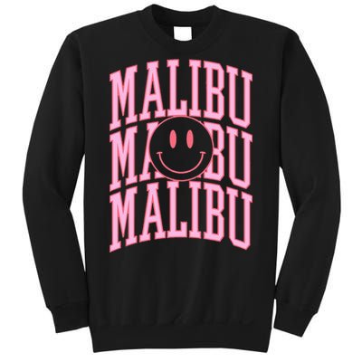 Preppy Varsity Pink Malibu California Sweatshirt