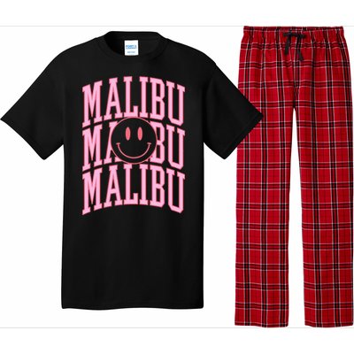 Preppy Varsity Pink Malibu California Pajama Set