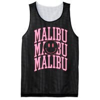 Preppy Varsity Pink Malibu California Mesh Reversible Basketball Jersey Tank