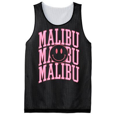 Preppy Varsity Pink Malibu California Mesh Reversible Basketball Jersey Tank