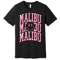 Preppy Varsity Pink Malibu California Premium T-Shirt