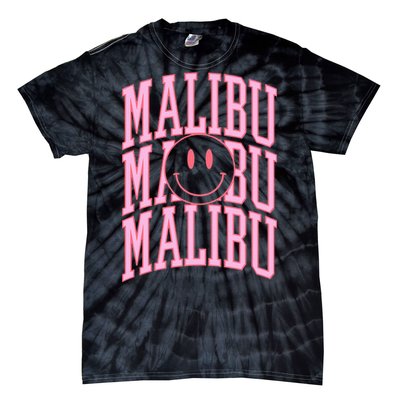 Preppy Varsity Pink Malibu California Tie-Dye T-Shirt