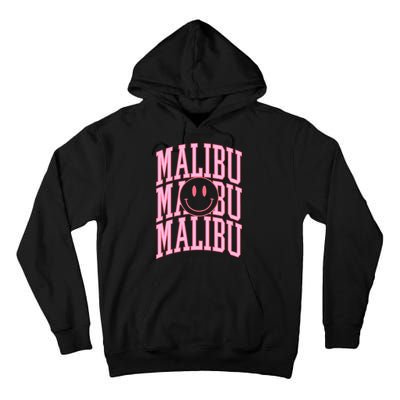 Preppy Varsity Pink Malibu California Tall Hoodie