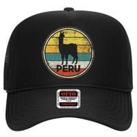 Peru Vicuna Peruvian Retro Vintage High Crown Mesh Back Trucker Hat