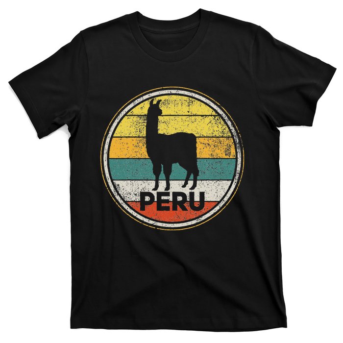 Peru Vicuna Peruvian Retro Vintage T-Shirt