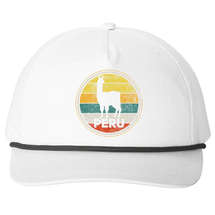 Peru Vicuna Peruvian Retro Vintage Snapback Five-Panel Rope Hat