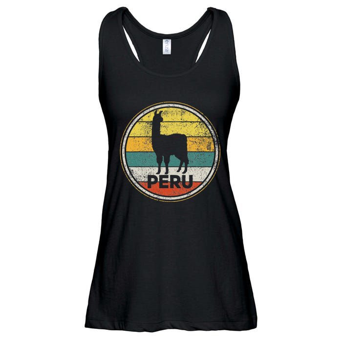 Peru Vicuna Peruvian Retro Vintage Ladies Essential Flowy Tank